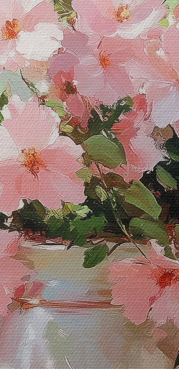 Vase avec fleurs roses Vase avec fleurs roses