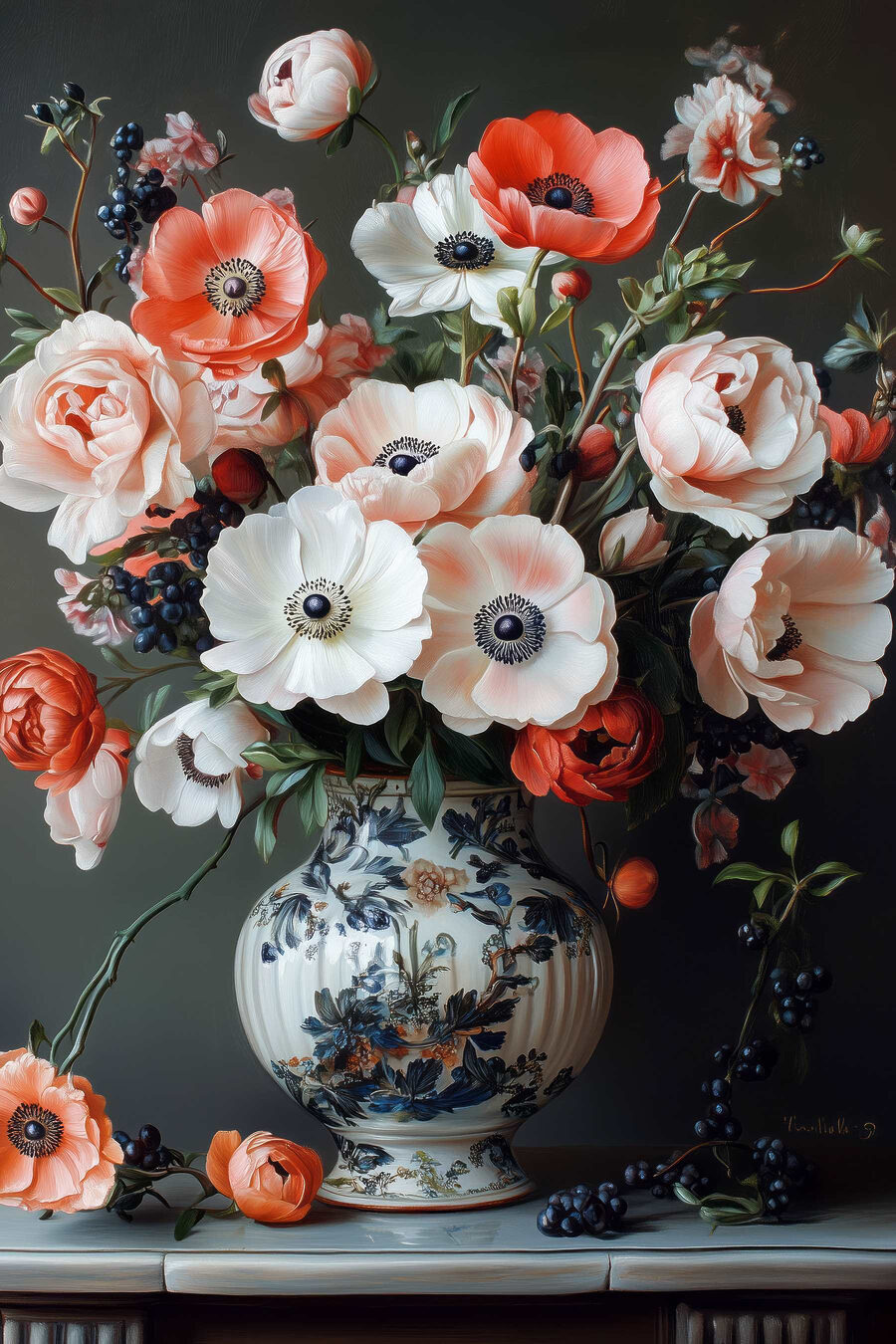 Vase avec des fleurs