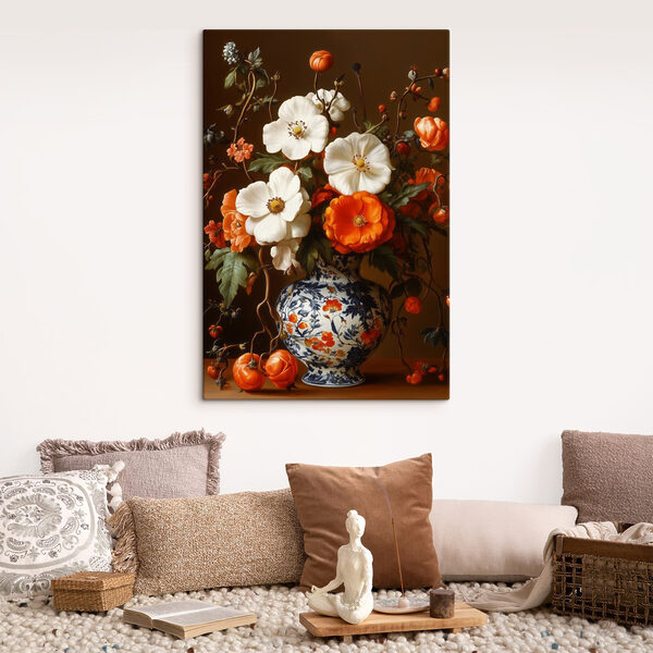 Peinture de fleurs dans un vase Peinture de fleurs dans un vase