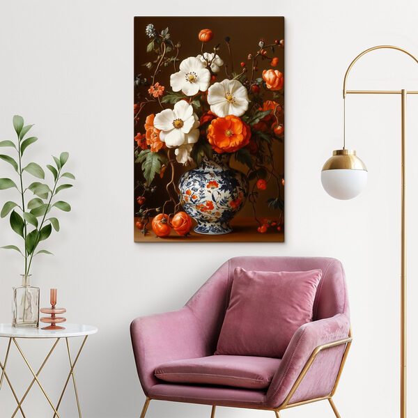 Peinture de fleurs dans un vase Peinture de fleurs dans un vase