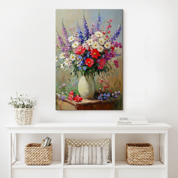 Peinture d'un vase de fleurs Peinture d'un vase de fleurs