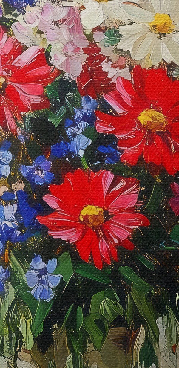 Peinture d'un vase de fleurs Peinture d'un vase de fleurs