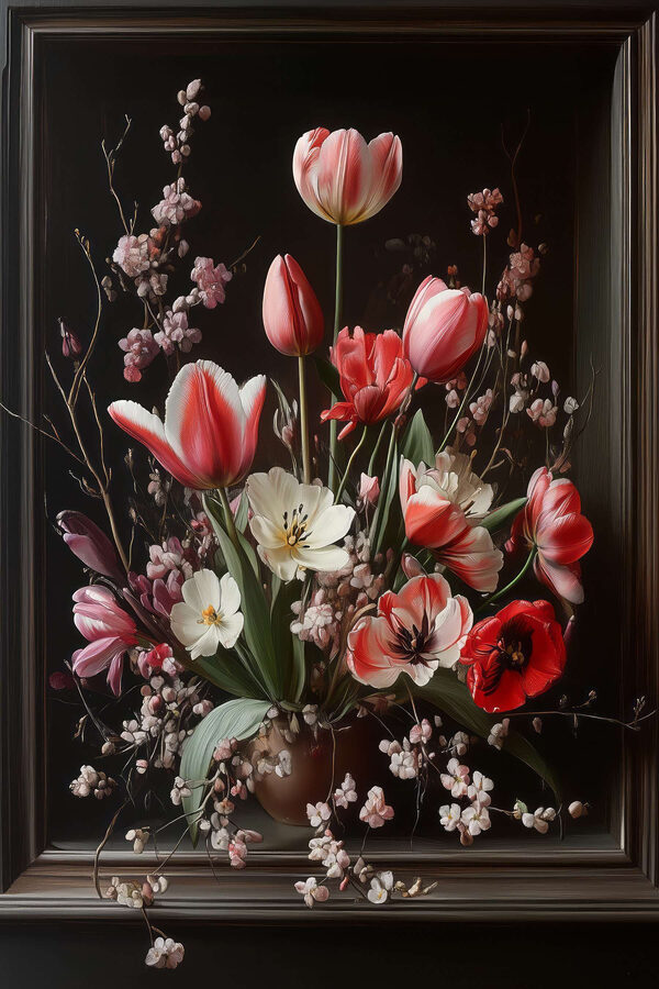 Bouquet de fleurs dans un vase Bouquet de fleurs dans un vase
