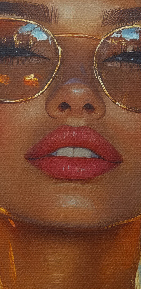 Femme avec des fleurs dans les cheveux et des lunettes de soleil Femme avec des fleurs dans les cheveux et des lunettes de soleil