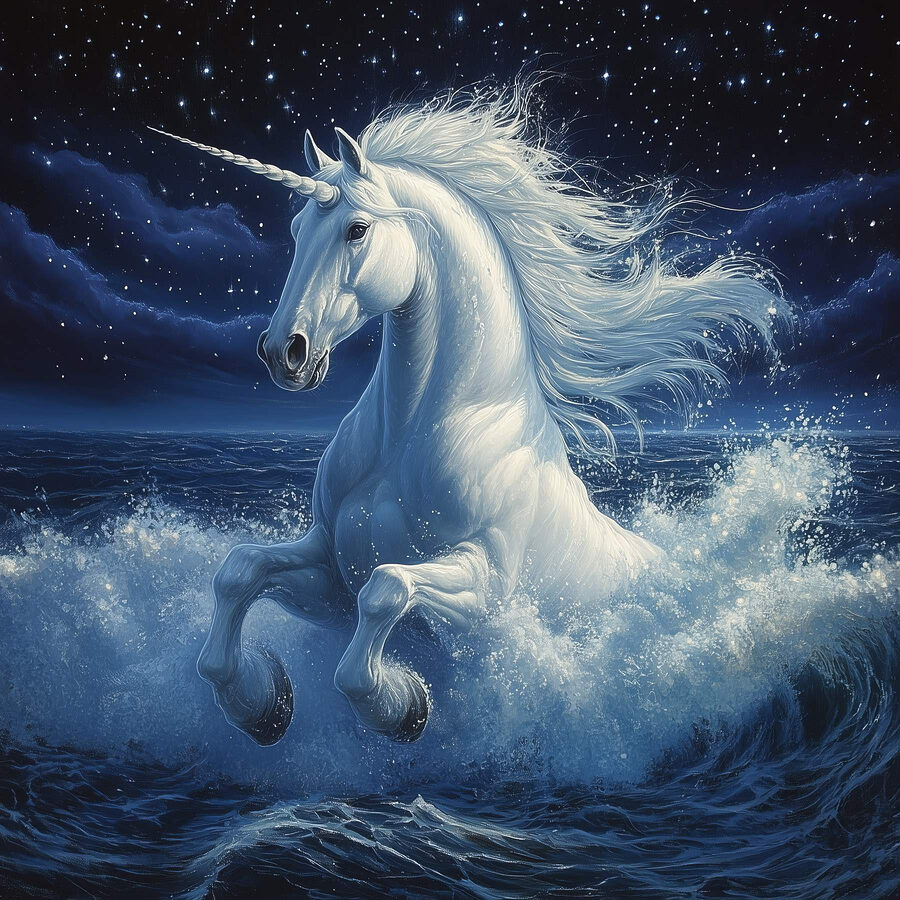 Licorne dans l'eau