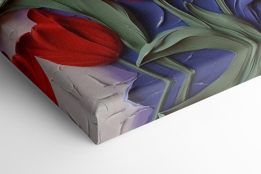 Peinture de fleurs rouges