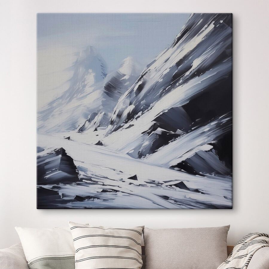 Chaîne de montagnes enneigées