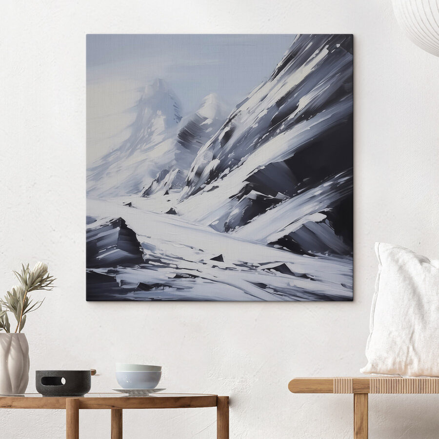 Chaîne de montagnes enneigées