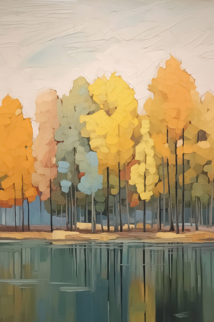 Peinture d'arbres par l'eau