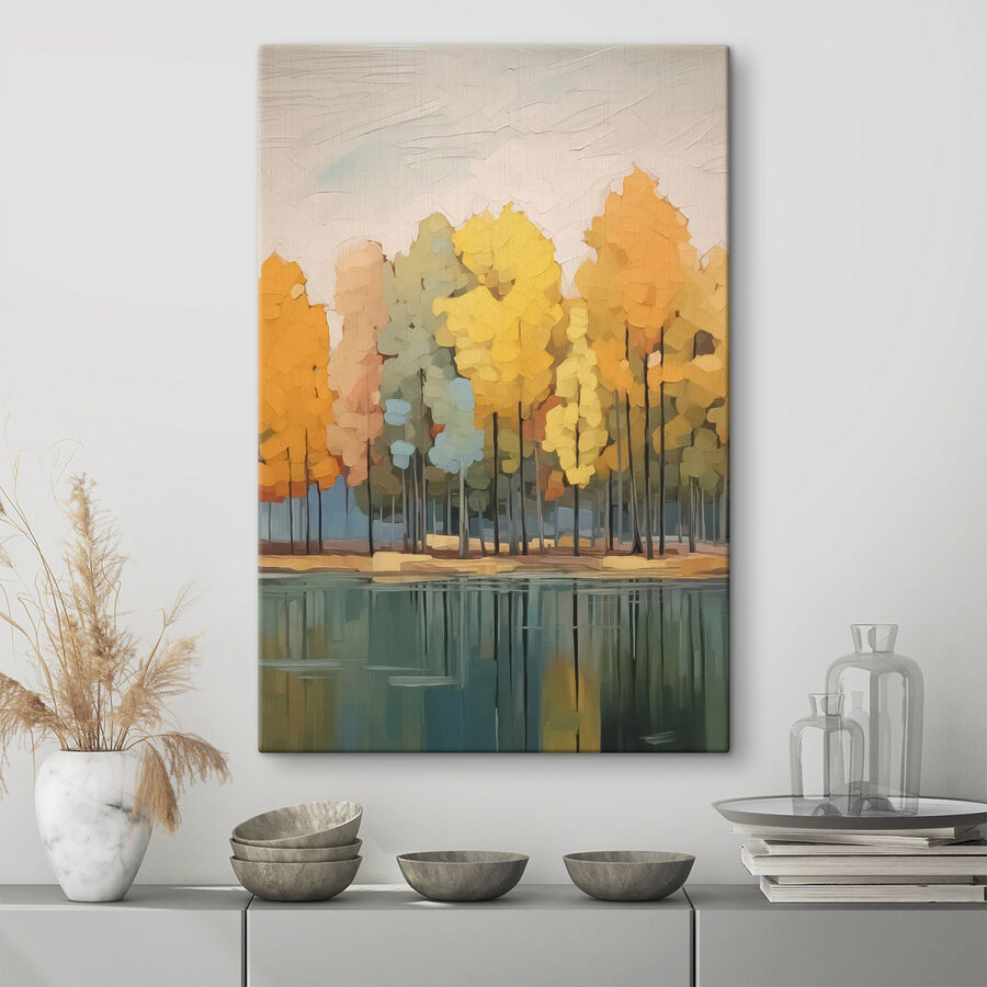 Peinture d'arbres par l'eau