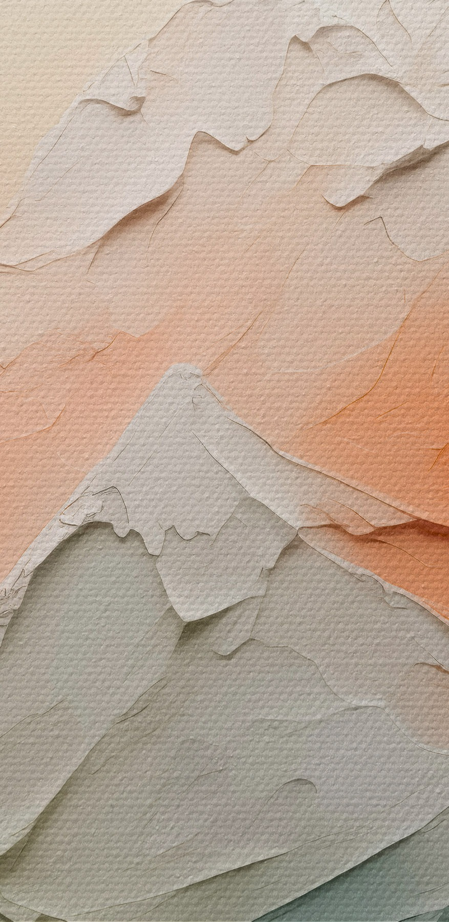 Peinture d'une chaîne de montagnes