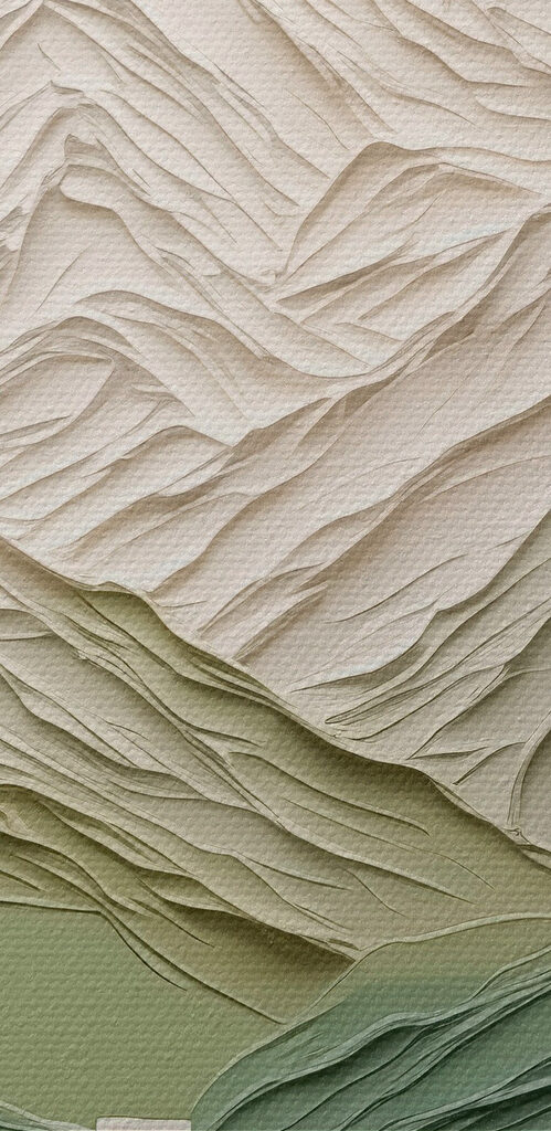 Paper cut out of a mountain
