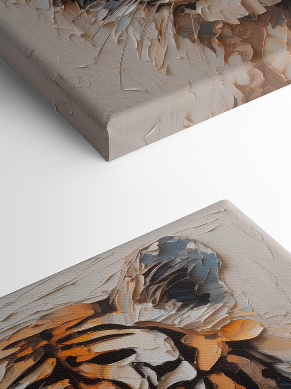 Tigre peint sur une surface blanche Tigre peint sur une surface blanche