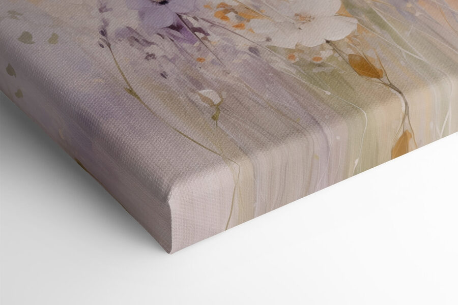 Peinture de fleurs dans un champ
