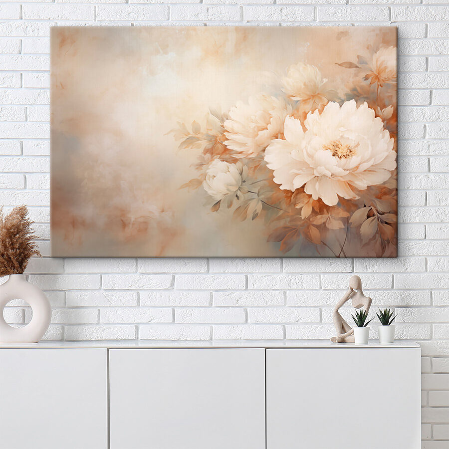 Peinture de fleurs sur un mur