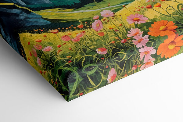 Paysage avec montagnes et fleurs Paysage avec montagnes et fleurs
