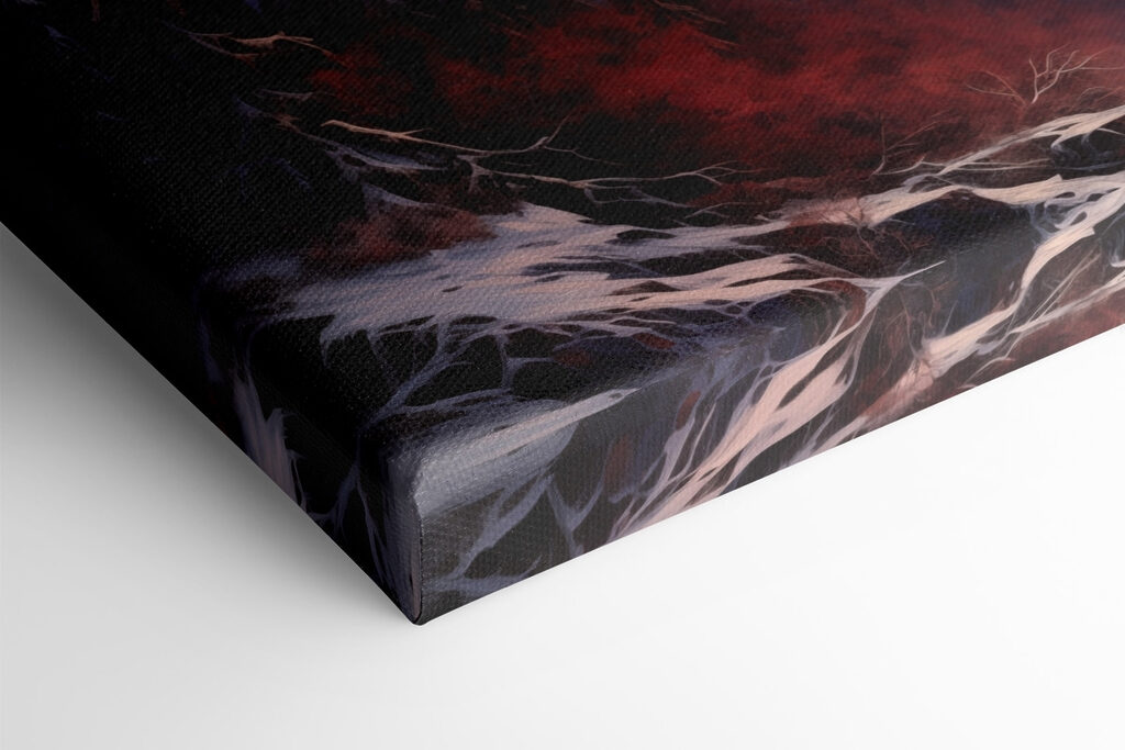 River running through a snowy mountain