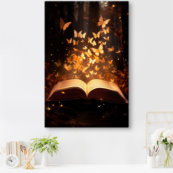 Livre avec des papillons qui s'envolent Livre avec des papillons qui s'envolent