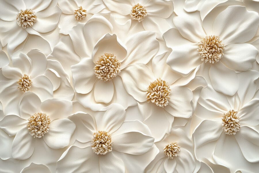 Groupe de fleurs blanches