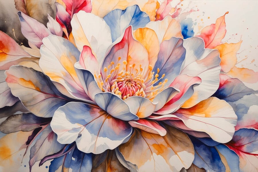 Peinture d'une fleur