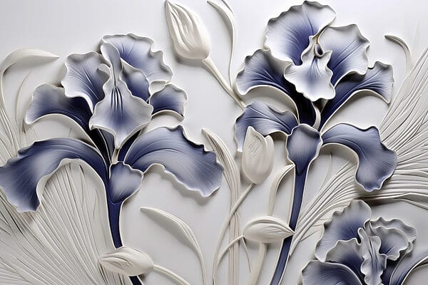 Art mural avec fleurs et feuilles Art mural avec fleurs et feuilles