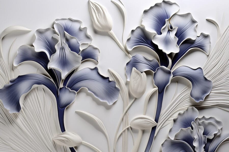 Art mural avec fleurs et feuilles Art mural avec fleurs et feuilles