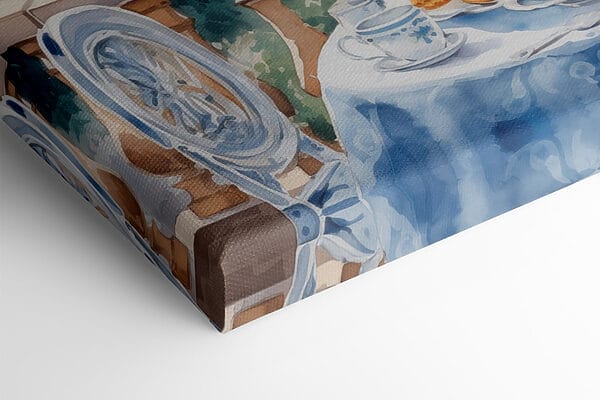 Peinture à l'aquarelle d'une table avec de la nourriture dessus Peinture à l'aquarelle d'une table avec de la nourriture dessus