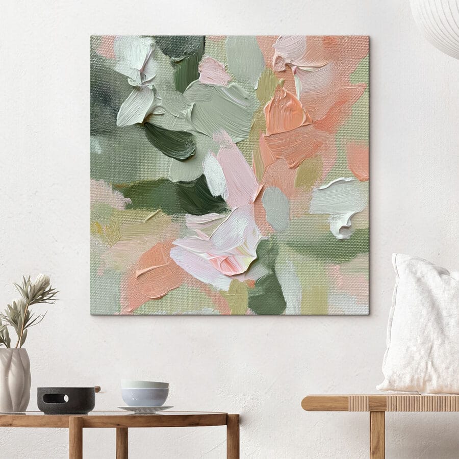 Soft pastels blend on textured canvas Soft pastels blend on textured canvas