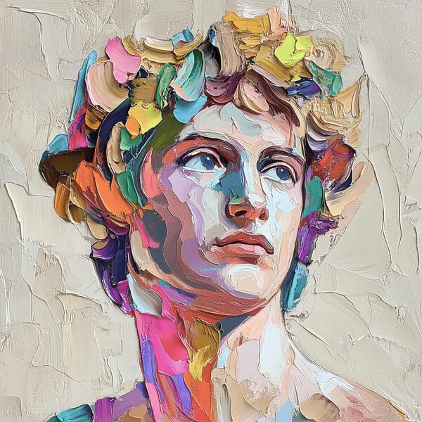 Peinture d'une tête d'homme Peinture d'une tête d'homme