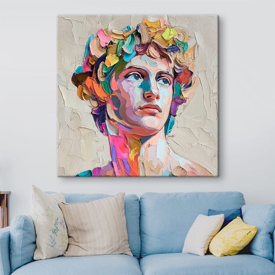 Peinture d'une tête d'homme Peinture d'une tête d'homme