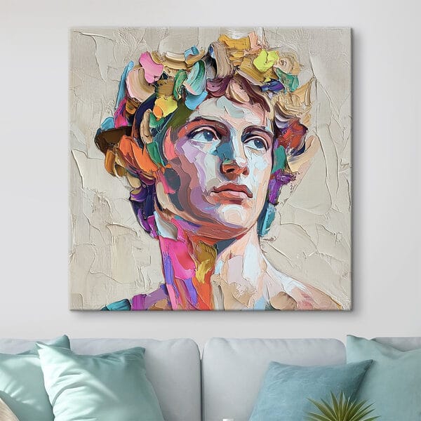 Peinture d'une tête d'homme Peinture d'une tête d'homme