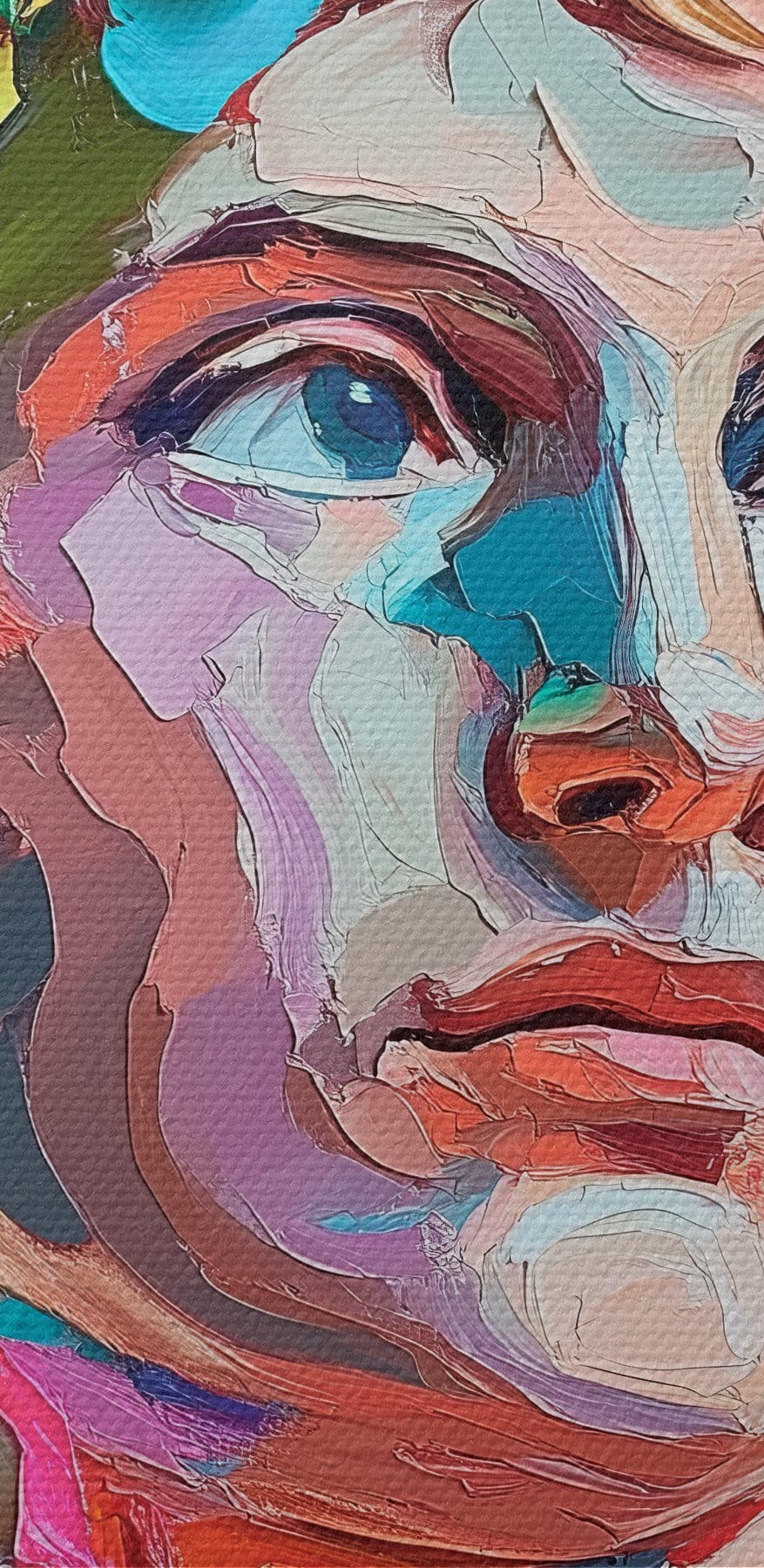Peinture d'une tête d'homme Peinture d'une tête d'homme