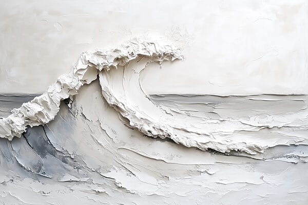 Vague blanche sur une surface blanche Vague blanche sur une surface blanche