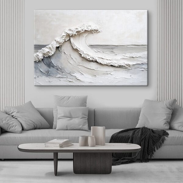 Vague blanche sur une surface blanche Vague blanche sur une surface blanche