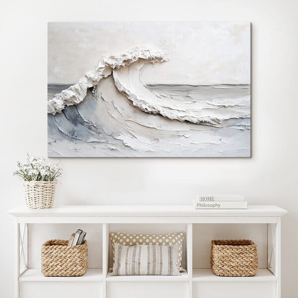 Vague blanche sur une surface blanche Vague blanche sur une surface blanche