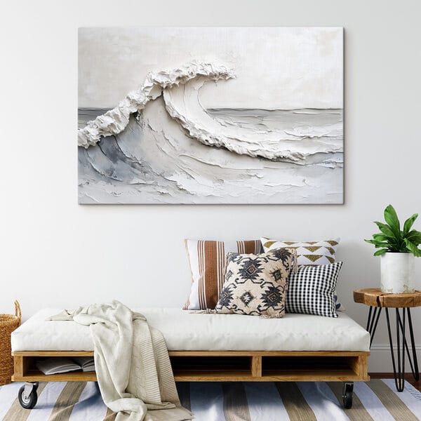 Vague blanche sur une surface blanche Vague blanche sur une surface blanche