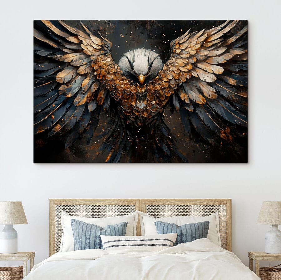 Des ailes majestueuses dans une élégance sombre