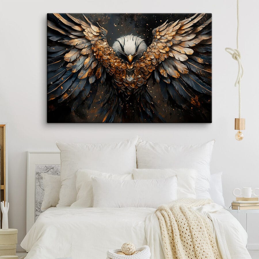 Des ailes majestueuses dans une élégance sombre
