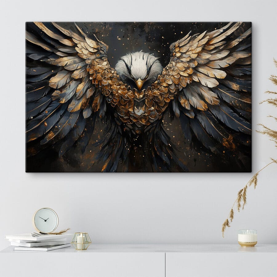 Des ailes majestueuses dans une élégance sombre