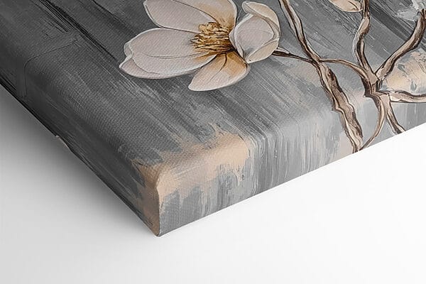 Peinture de fleurs sur fond gris Peinture de fleurs sur fond gris