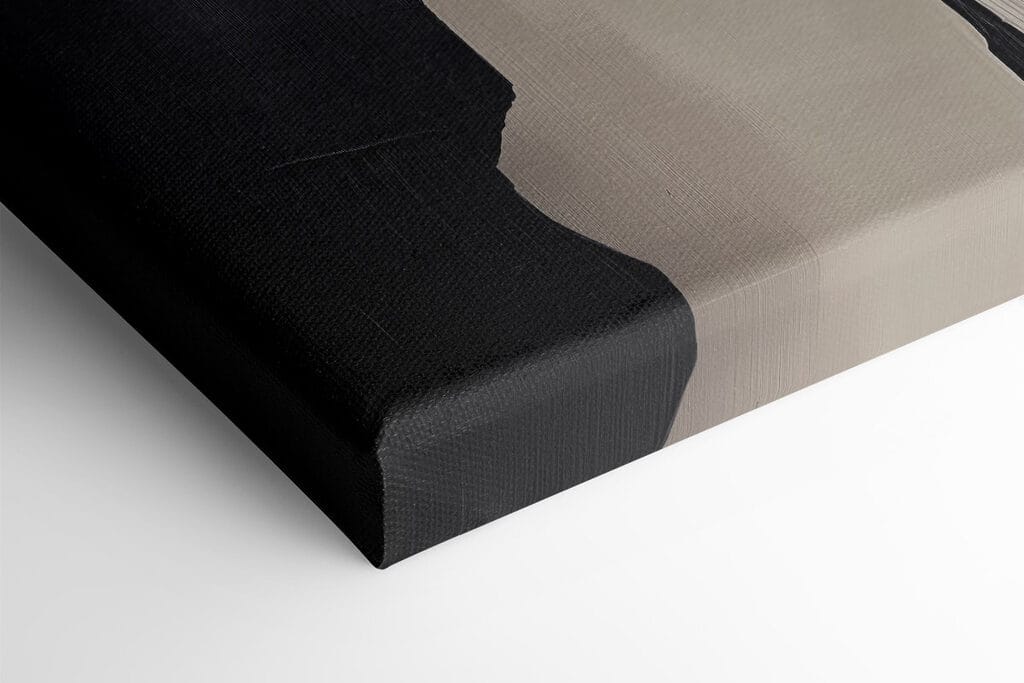 Black and white wall with a brown strip Black and white wall with a brown strip