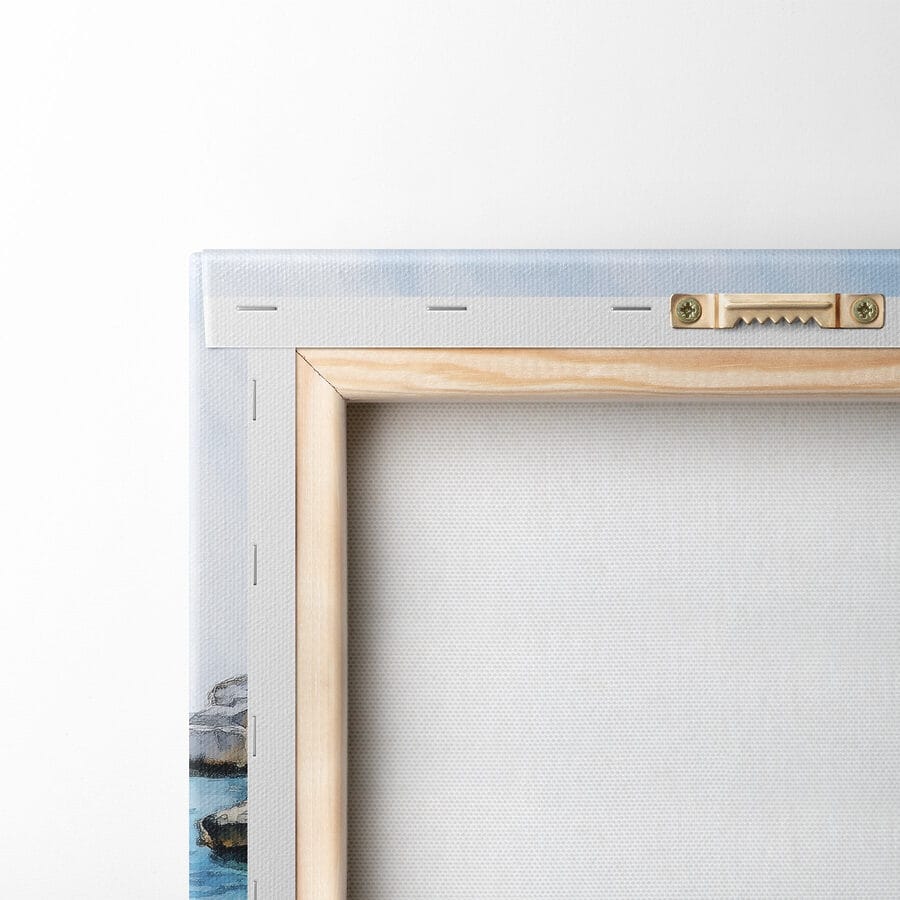 Tableaux Deux tasses de café sur une table au bord de l'eau – Image 5