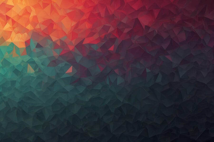 Motif triangulaire coloré avec lumière
