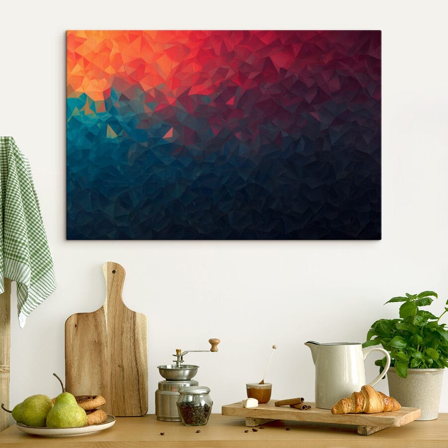 Motif triangulaire coloré avec lumière