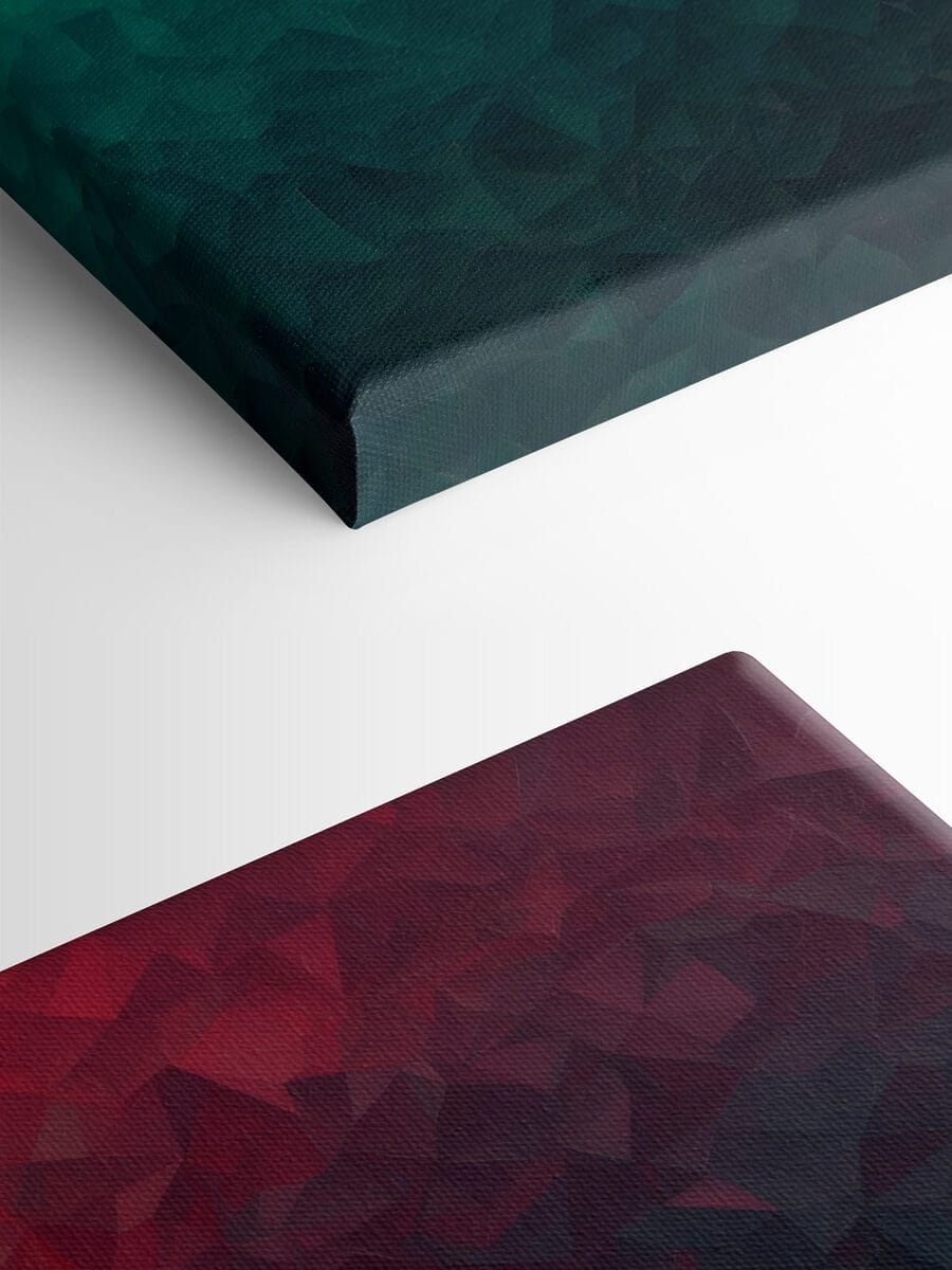 Motif triangulaire coloré avec lumière
