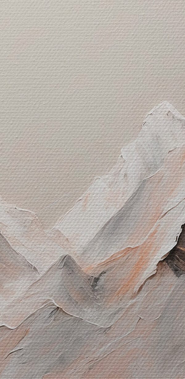 Peinture de montagnes avec des couleurs blanches et brunes Peinture de montagnes avec des couleurs blanches et brunes