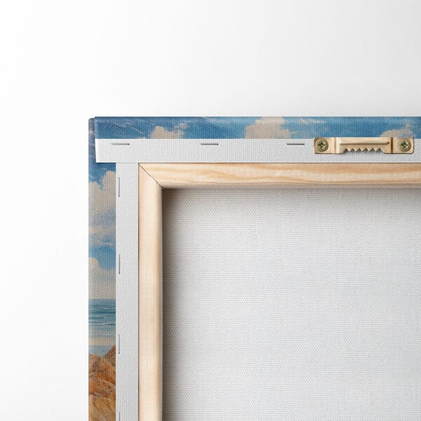 Peinture d'une plage avec du sable et de l'eau Peinture d'une plage avec du sable et de l'eau