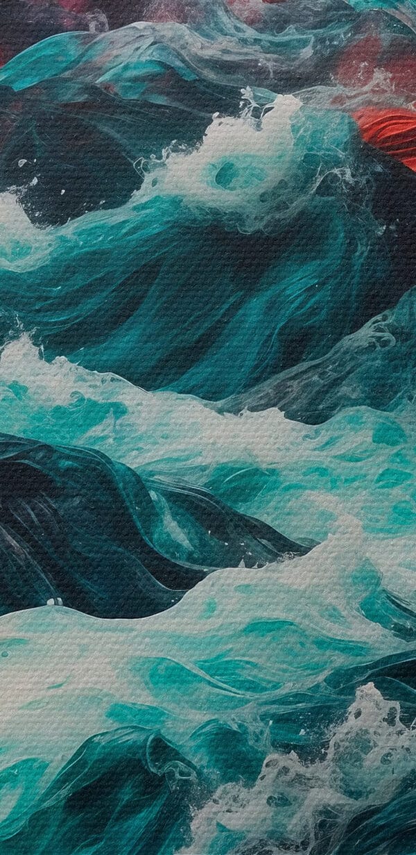 Peinture de vagues et de montagnes Peinture de vagues et de montagnes