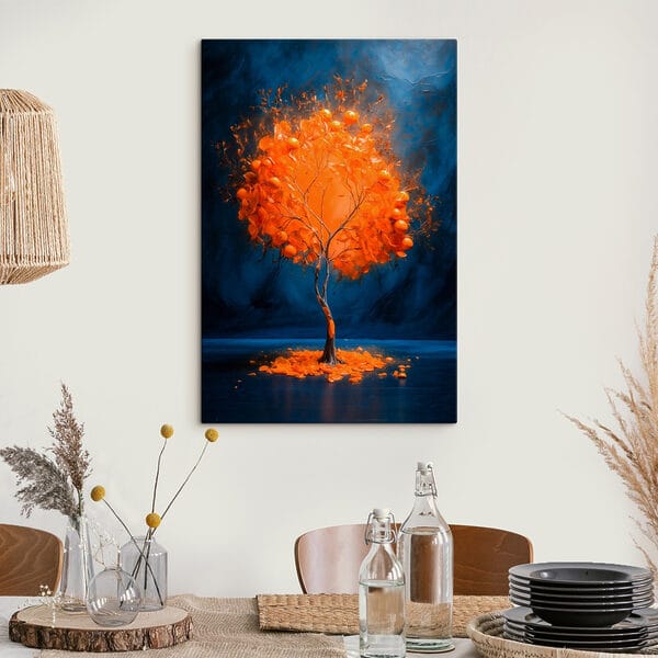 Arbre avec des oranges au milieu Arbre avec des oranges au milieu