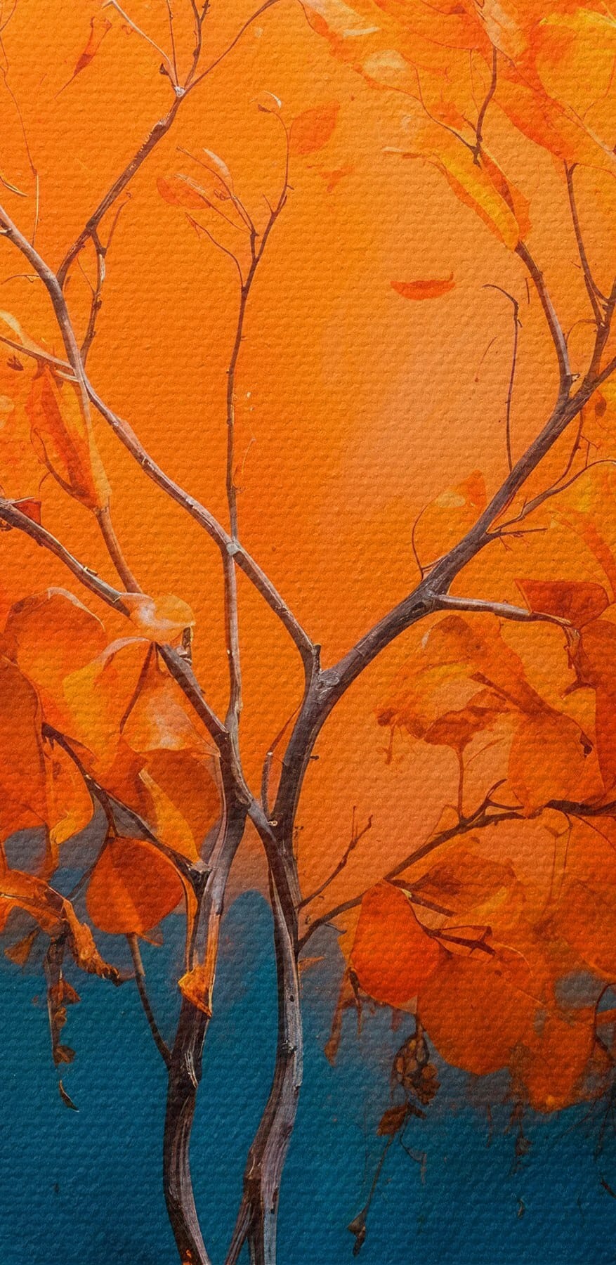 Arbre avec des oranges au milieu